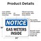 Signmission Gas Meters Inside, 24 in W x Rectangle, Aluminum OS-2PACK-NS-A-1824-L-15741 - alternate 7